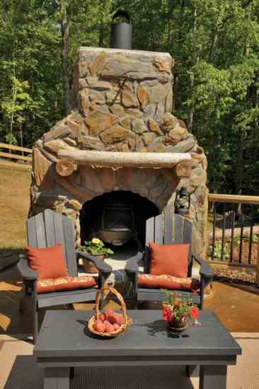 The Bakers' sons built this fireplace by hand.